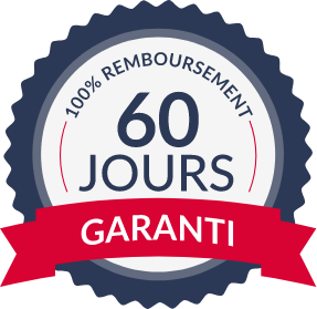 Icône d'illustration de garantie de remboursement de 100% 60 jours
