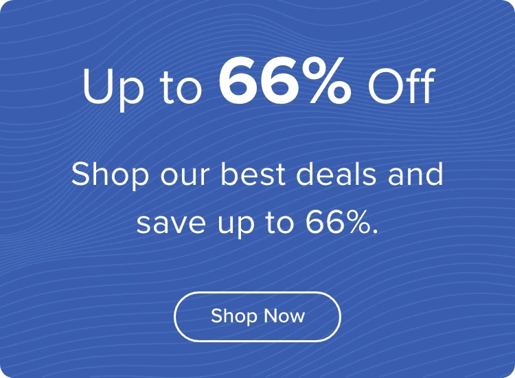 Save an up to 66% on sale items!