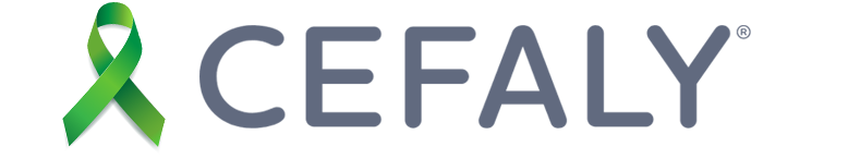 Logo de tratamiento y prevención de migrañas con CEFALY
