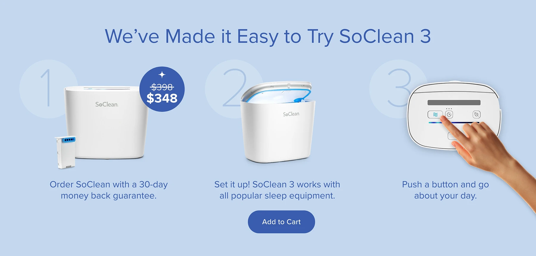 We've Made it Easy to try SoClean 3