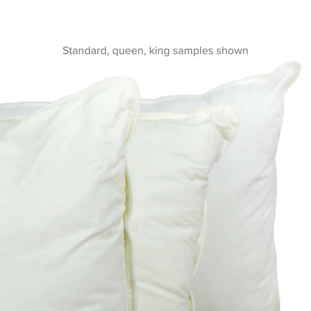 Down Etc Pair of 25%/75% White Goose Down and Feather Pillows - Standard
