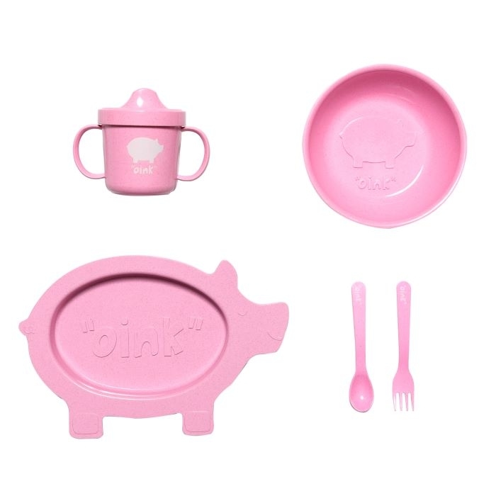 Bamboozle Astrik Oink Pig Shaped Kids Dinner Set | SoClean Marketplace