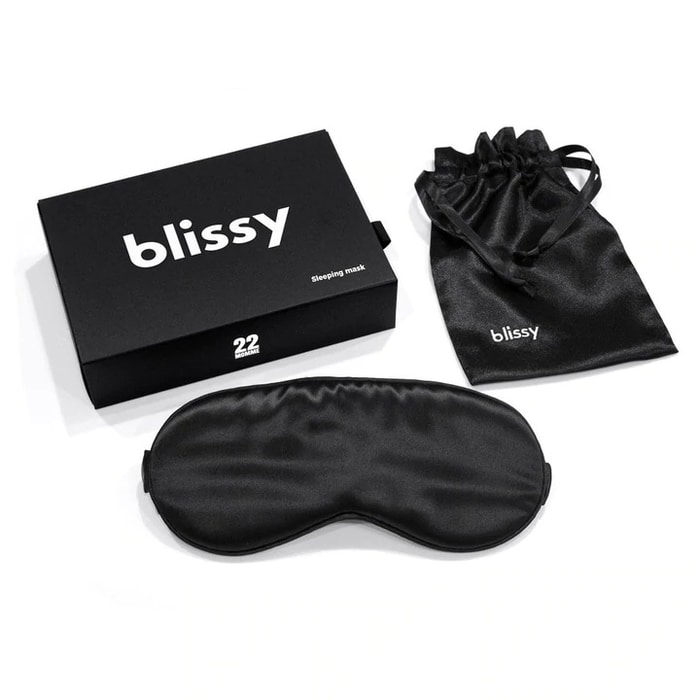 Blissy 100% Mulberry Silk Sleep Mask, Black | SoClean Marketplace