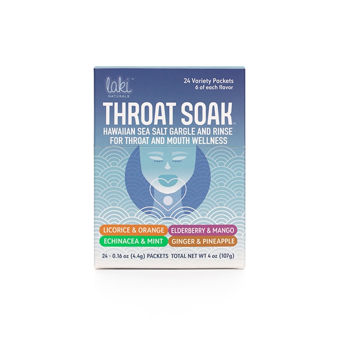 Laki Naturals Throat Soak: Hawaiian Sea Salt Gargle and Rinse, Variety Pack