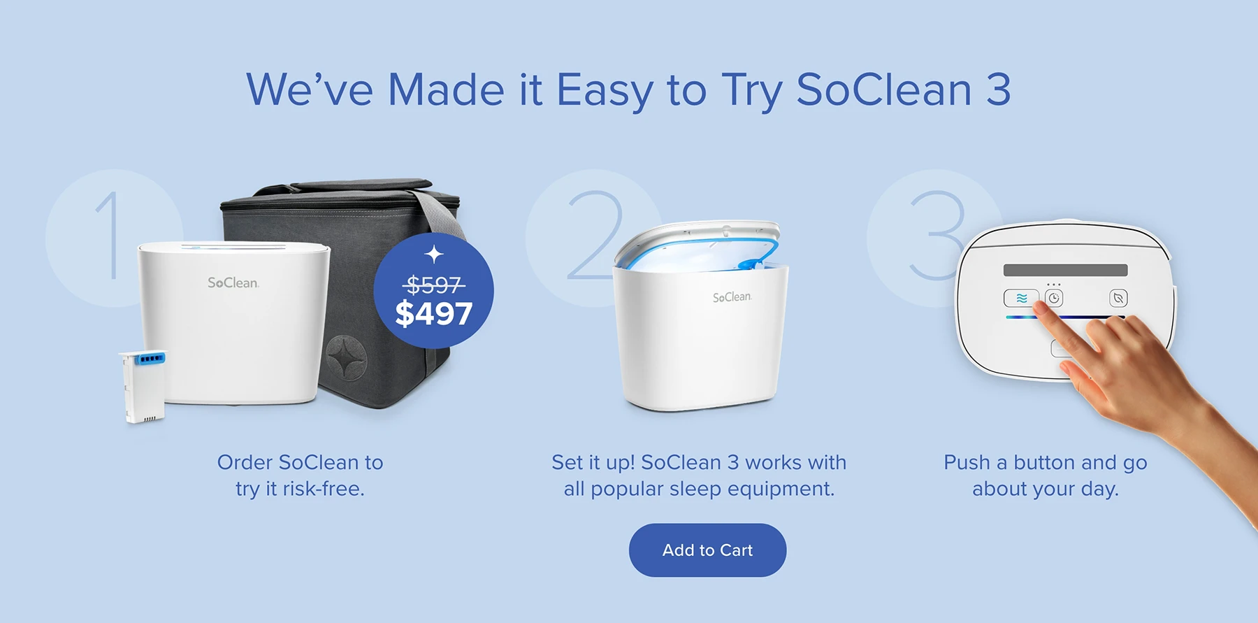 We've Made it Easy to try SoClean 3