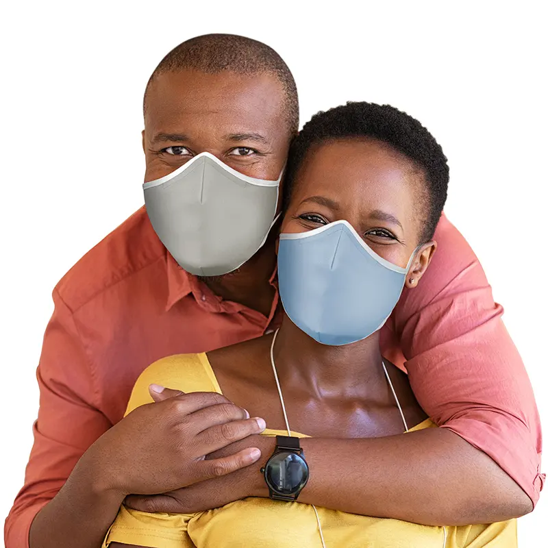 Face Mask 3-Pack: Adult Size, Grey/Black/Blue | SoClean U.S.