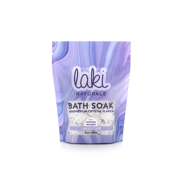 Laki Naturals Lavender Magnesium Flakes Bath Soak, 8oz