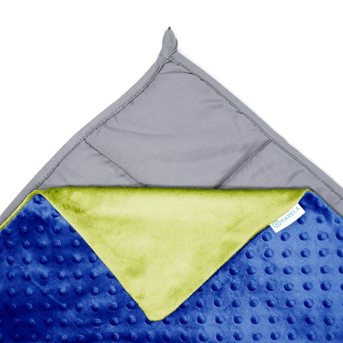 Harkla 10 Pound Blue Weighted Blanket , Blue | SoClean Marketplace