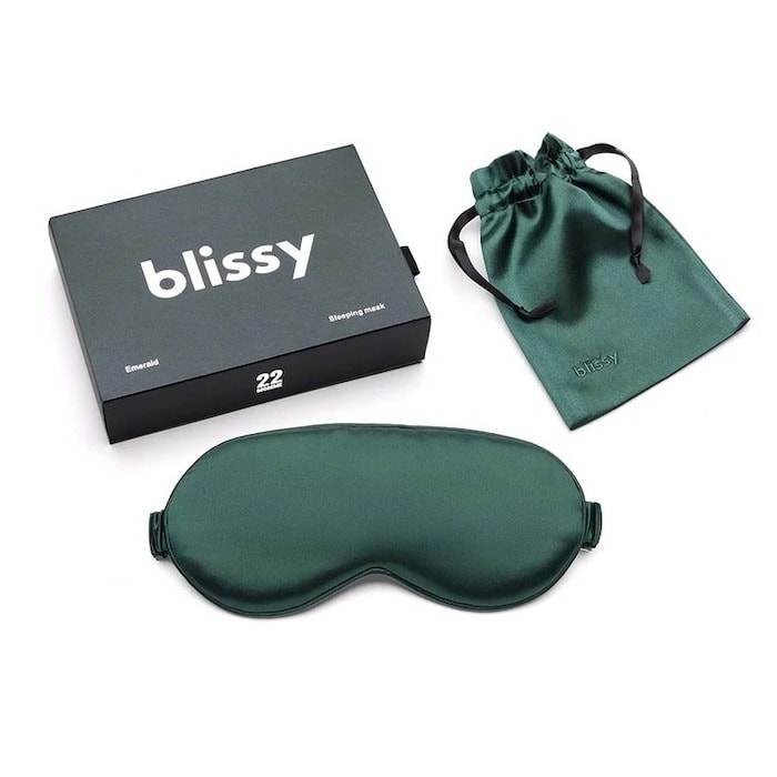 Blissy 100% Mulberry Silk Sleep Mask-Emerald | SoClean Marketplace