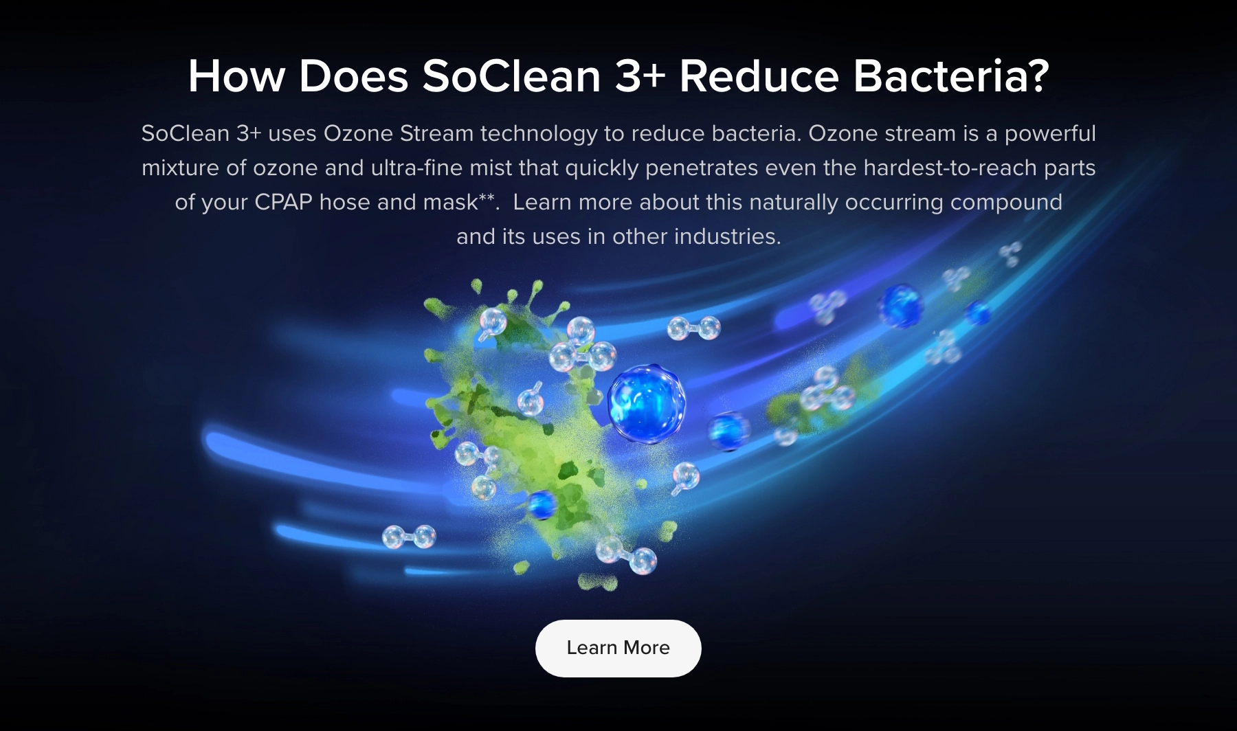 How Does SoClean 3+ reduce bacteria? Learn More.