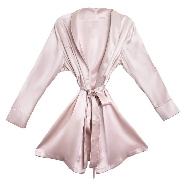 Blissy 100% Mulberry Silk Classic Robe- Pink | SoClean Marketplace