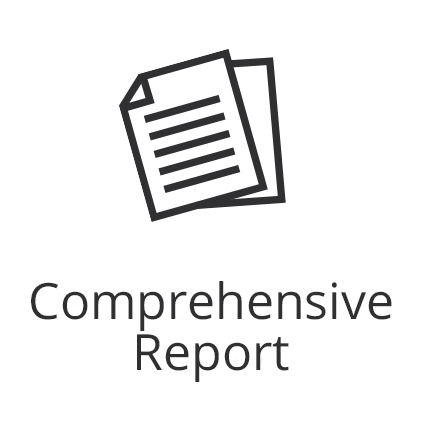 Comprehensive report paper icon