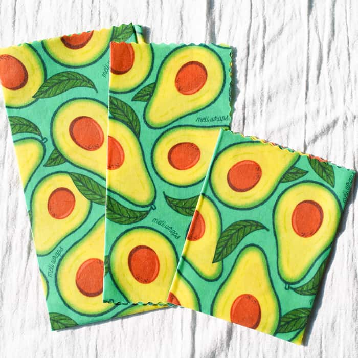 Meli Wraps Avocado Print Beeswax Wrap, 3-Pack 