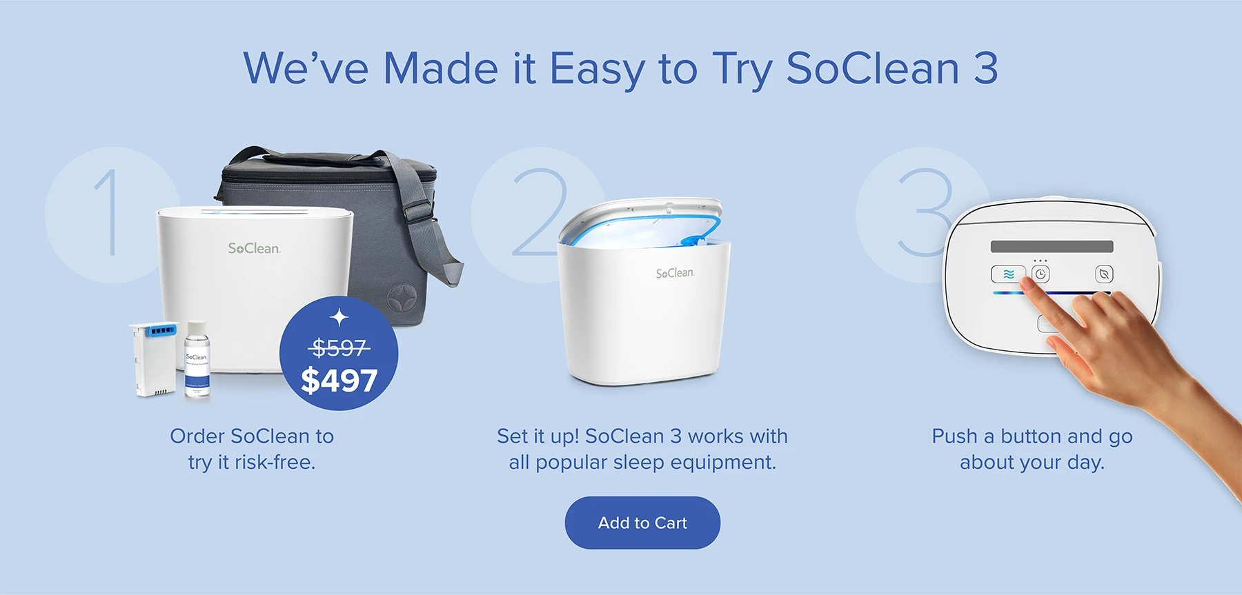 We've Made it Easy to try SoClean 3