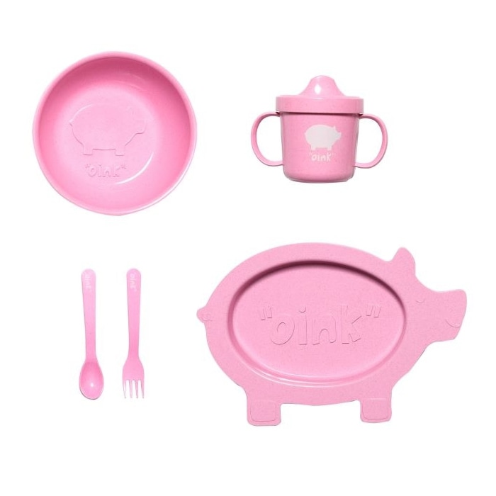 Bamboozle Astrik Oink Pig Shaped Kids Dinner Set | SoClean Marketplace