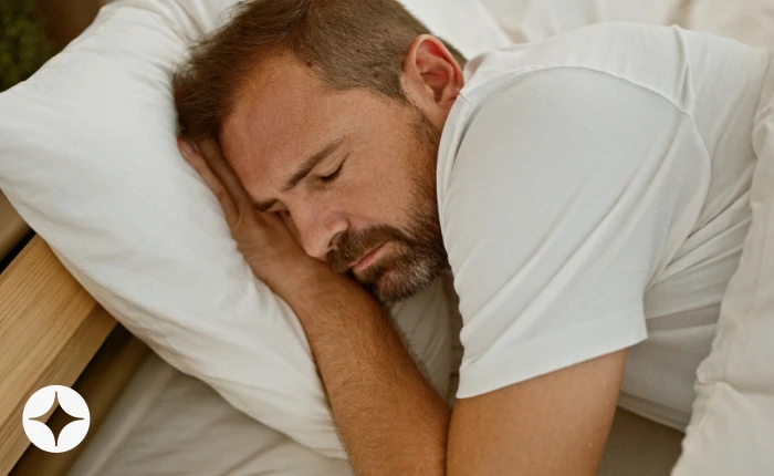 A man sleeping.