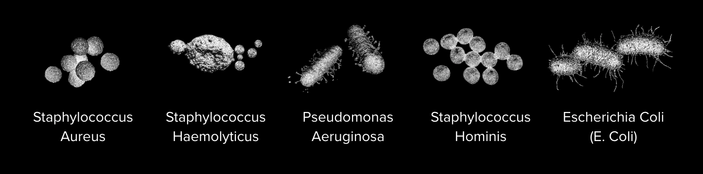 Ozone reduces dozens of bacteria.
