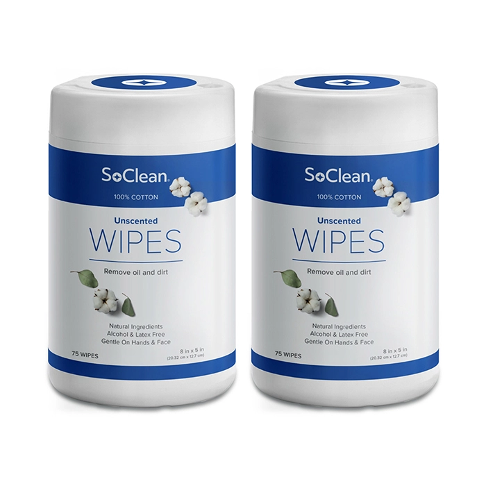 Unscented Wipes 2 Pack  | SoClean - Fast and Easy Sleep Equipment Maintenance