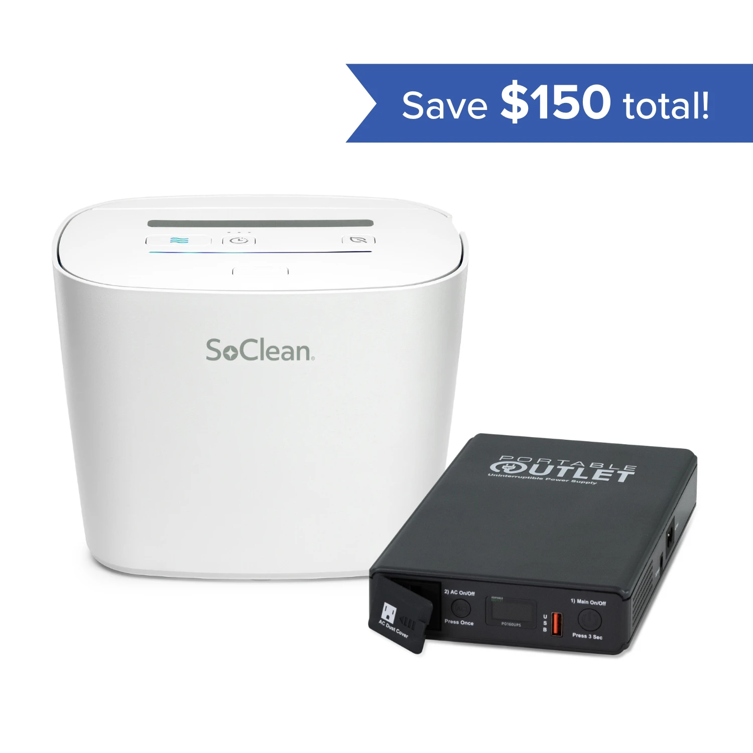 
                
                  SoClean 3 & Portable Outlet Savings Bundle
                
              