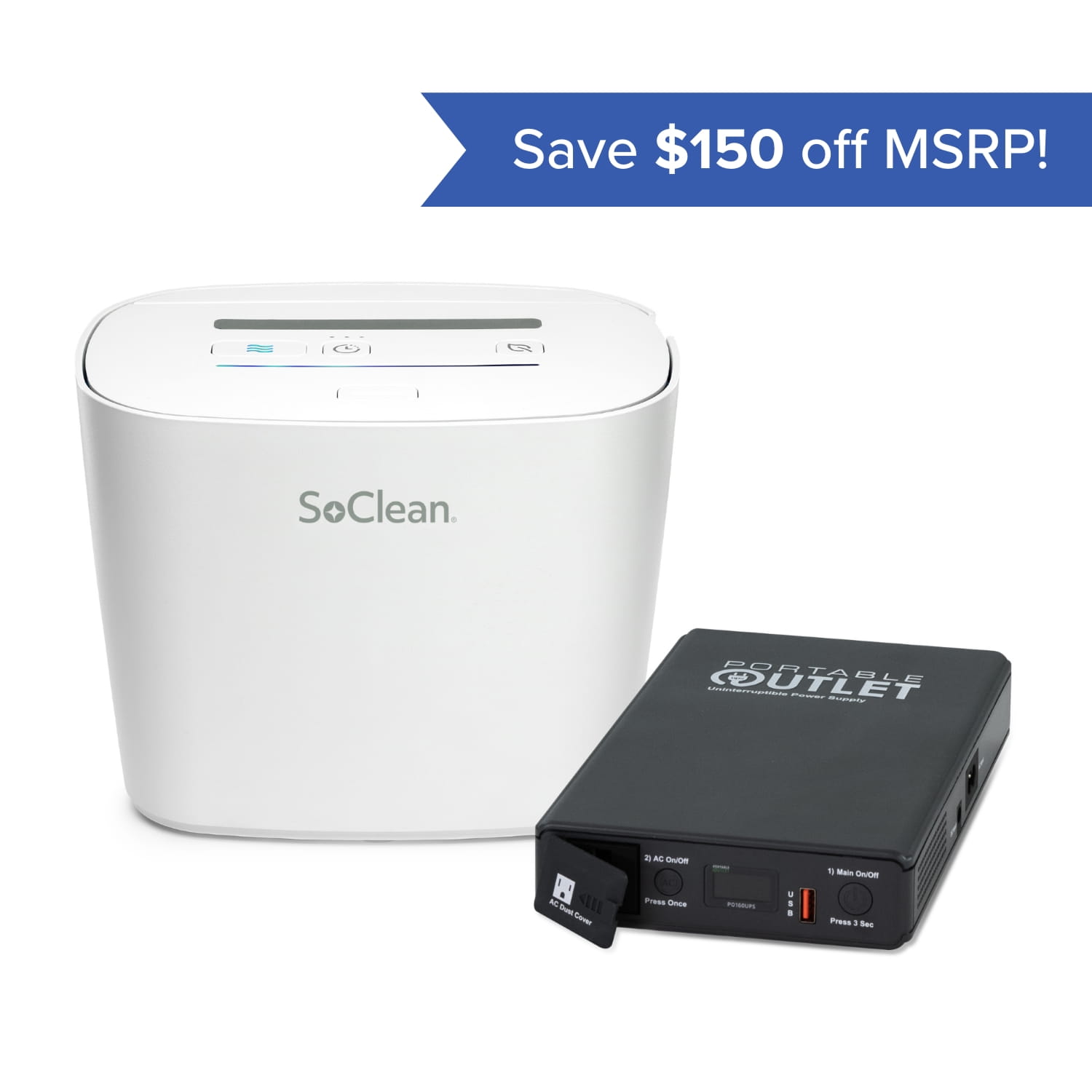 SoClean 3 &amp; Portable Outlet Savings Bundle