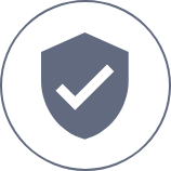 Cefaly safe and well shield and check icon