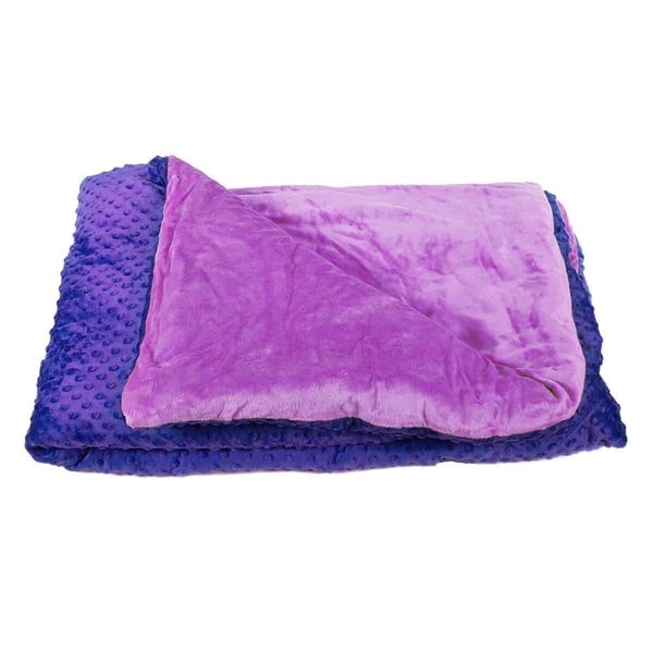 Harkla 7 Pound Blue Weighted Blanket , Purple | SoClean Marketplace